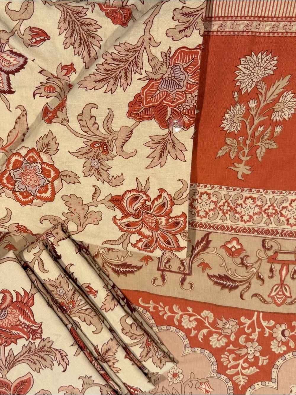 RARE Pottery Barn Tascha Palampore Reversible KING Duvet 3 Standard Shams Floral